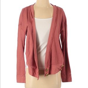 Free people beach knit bottom button cardigan